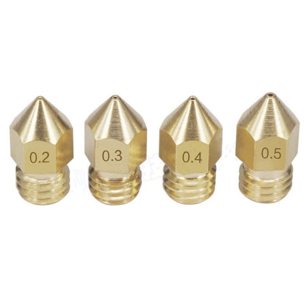 Brass Mk8 Extruder Nozzle 0.2-1.0mm For 1.75/3mm Filament Reprap 3/0.5mm