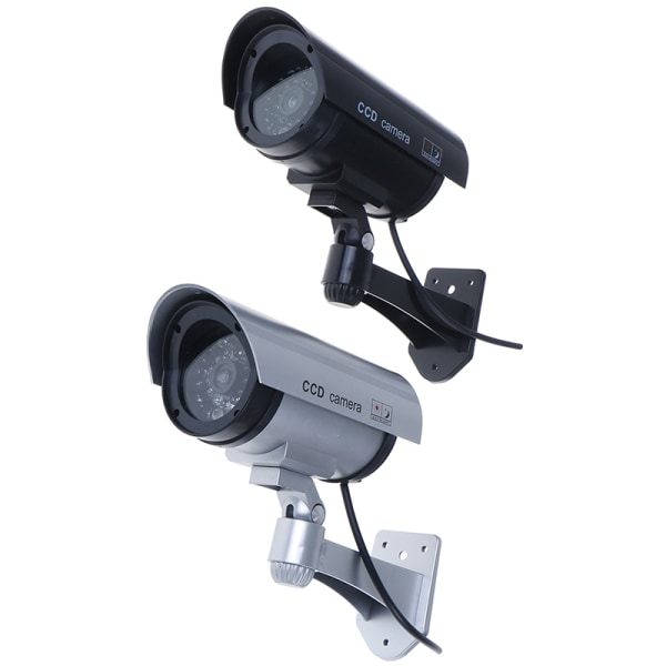 Fake Camera Waterproof Surveillance With Flashing Red Led Black Box