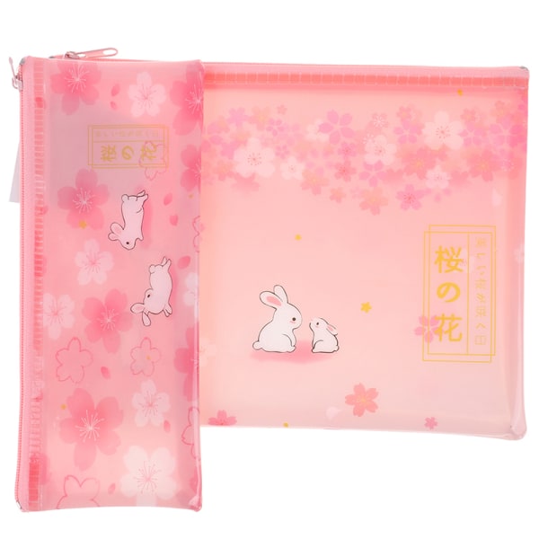 File Bag Sakura Rabbit Zipper Mesh Document Folder Sta A