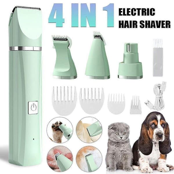 Professionel Elektrisk Kæledyrshårtrimmer Klipper Trådløs Hunde Katte Pleje Barbermaskine OYT