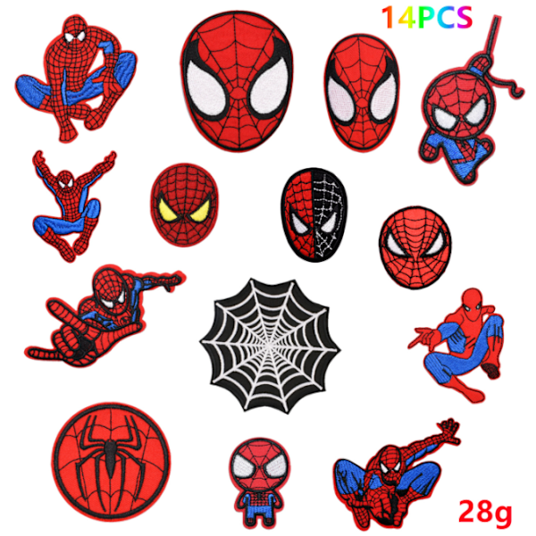 Spindelmannen tecknad broderi barn patch kläder jeans dekoration patch märke