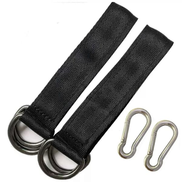 Trestykker Huske Stropper Hengende Stropper Huske Tilbehør 25cm Trehuske Opphengsett Kraftige Hengende Stropper med 2 Karabinkroker