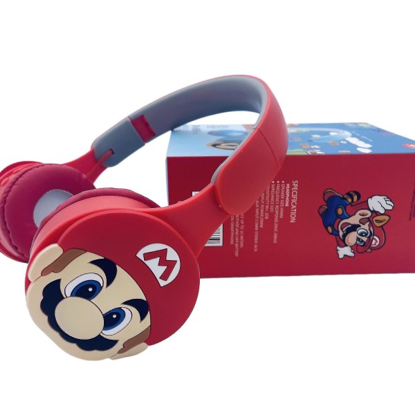 Barnens hörlurar - Super Mario för åldrarna 3-7 år trådlösa Bluetooth-hörlurar