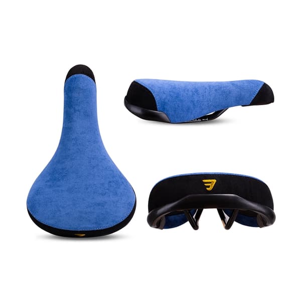 Funsea Cykelsadel Wheelie 2-Tone Flannelette Sæde Broderet Logo 8mm Skinne