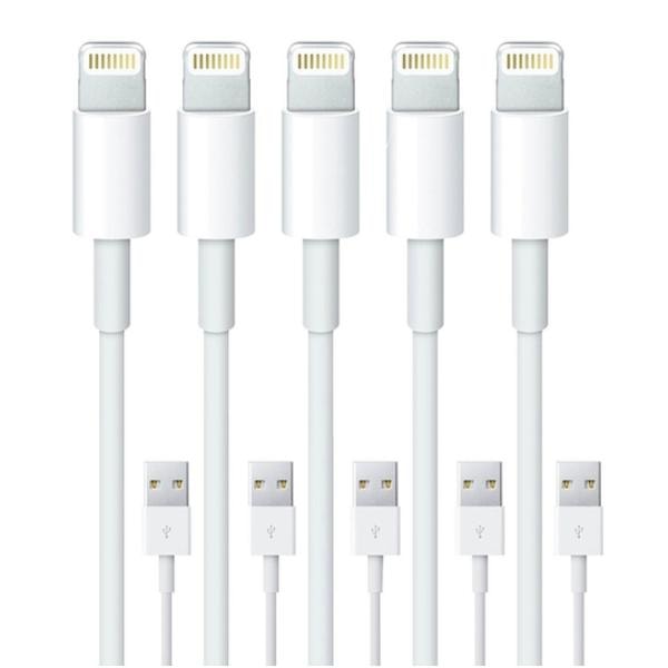 Best Trade 5-pack 2m -lightning Oplader Iphone Xs/ Max/x/8/7/6/5se/5s Ios12