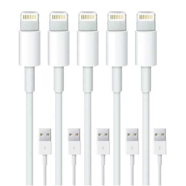 Best Trade 5-pack 1m -lightning Oplader Iphone Xs/ Max/x/8/7/6/5se/5s Ios12