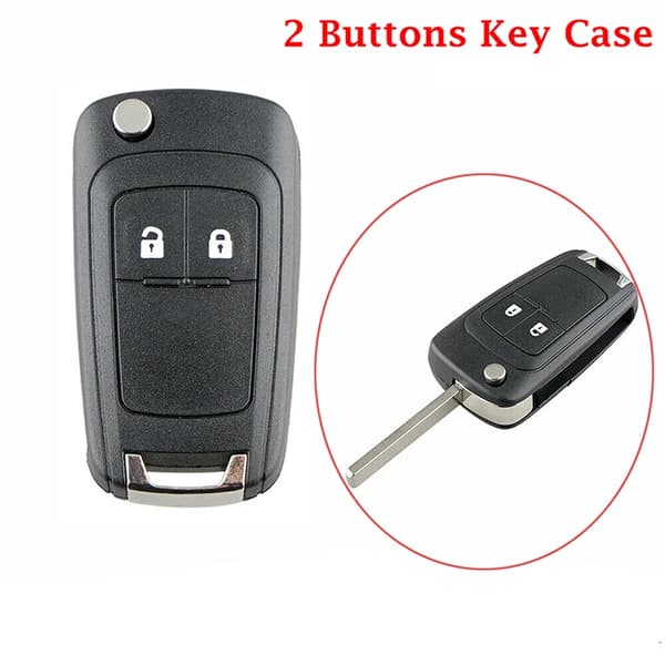 For Opel/Vauxhall Adam Astra J Insignia Mokka Zafira C Corsa D 2-knappers sammenleggbar bilnøkkel skall Flip Key Fob Case tilbehør
