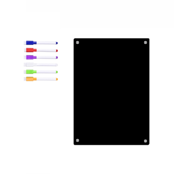 Magnetisk kalender Svarta tavla Kylskåp Veckoplaneringskalender för kök Inköpslista för matvaror Magnetisk att-göra-lista