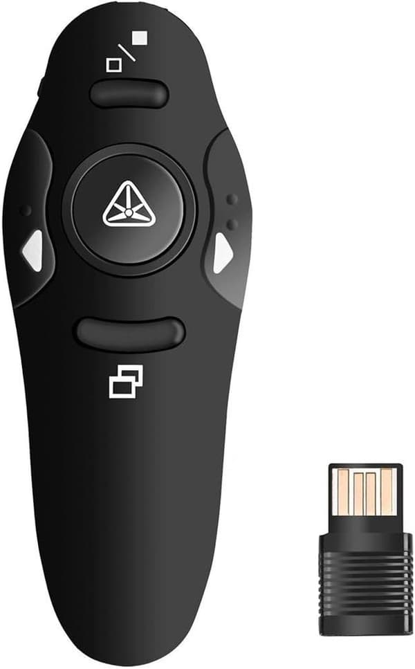 PowerPoint PPT 2.4GHz USB Trådløs Fjernkontroll med Rød Laserpeker for Lærer, Professor