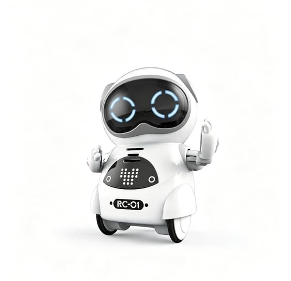 Emo Robotlegetøj, AI-ledsager til voksne, rullende robotkamera med tale, musikdans, stemmeskift, automatisk søvn, teknologientusiastens skrivebordsven