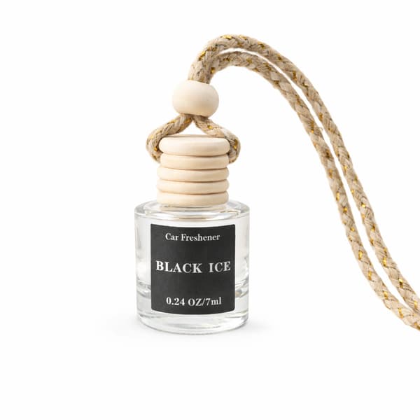 Hängande billuftfräschareflaska, 8 ml bildoftspridare med rep, långvarig aromaterapiparfym för bilinteriör, hem och kontor