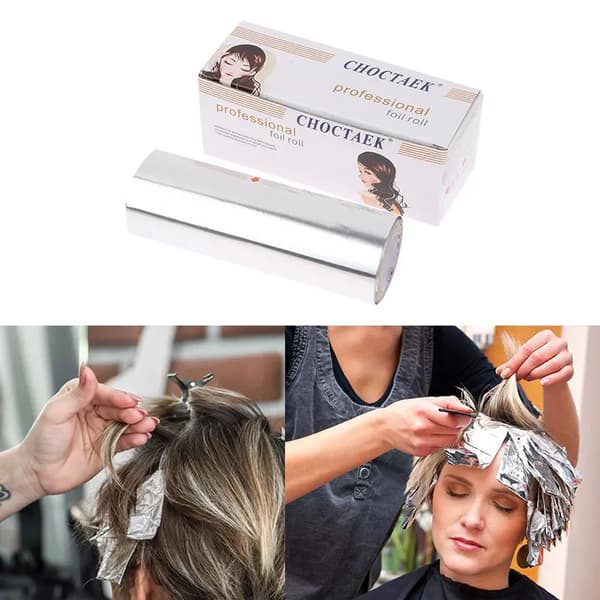 15cm*9m Salong Aluminium Hårfolie, Profesjonell Preget Hårfolierull Hårfarging Highlighting Folier for Hår Salong Bleking