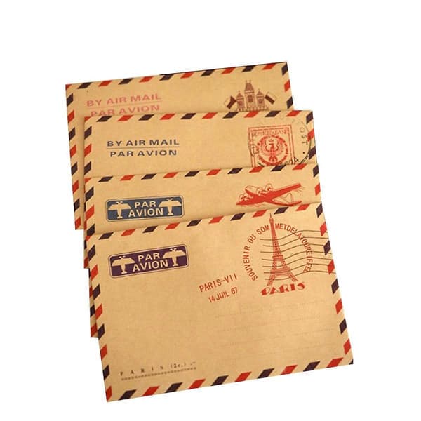 Postkortkonvolutter Retro Kraftpapirkonvolutter for skriving 30 stk