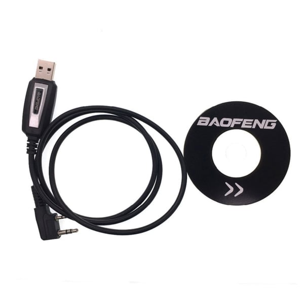 Vanntett USB programmeringskabel med Driver CD Firmware for BaoFeng UV5R/888s Walkie Talkie K-kontakt Wire