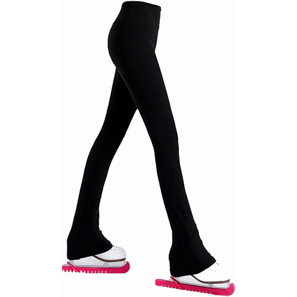 Kunstløpsbukser for jenter, fleece, treningsleggings for tenåringer, skøytebukser