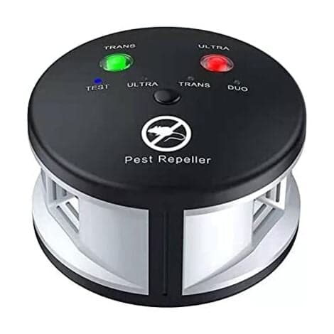 360° ultralydsskræmmer mod rotter, mus, gnavere, kakerlakker og insekter. Kraftige variable frekvenser, en rækkevidde på 550 m2.