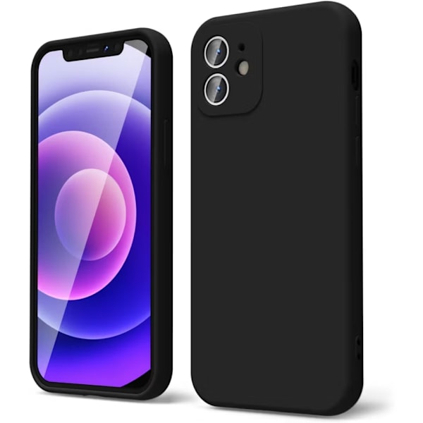 iPhone 12 Mini Svart Skal - Extra Kamera Skydd