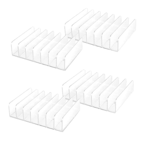 4 stk. Klar Akryl CD Holder med Fastgørelig CD Display Rack CD Opbevarings Rack Organizer Stand CD Bakke