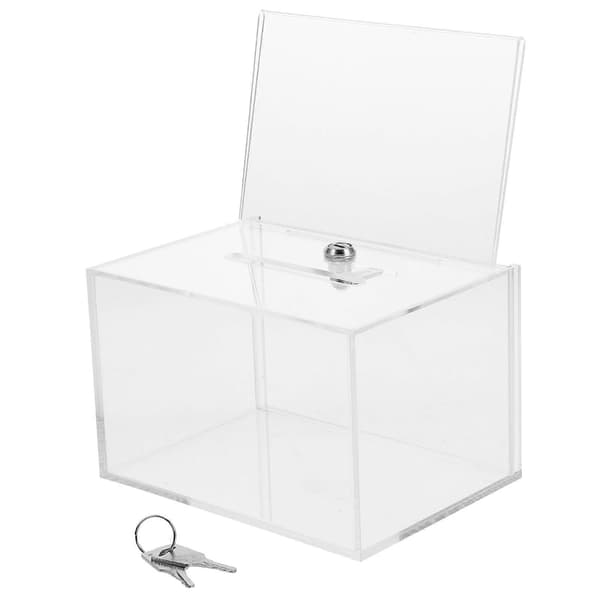 Stor stemmeboks konkurrence stemmeboks akryl transparent 16.00X12.20X10.00CM postopbevaring simpelt design 1 stk