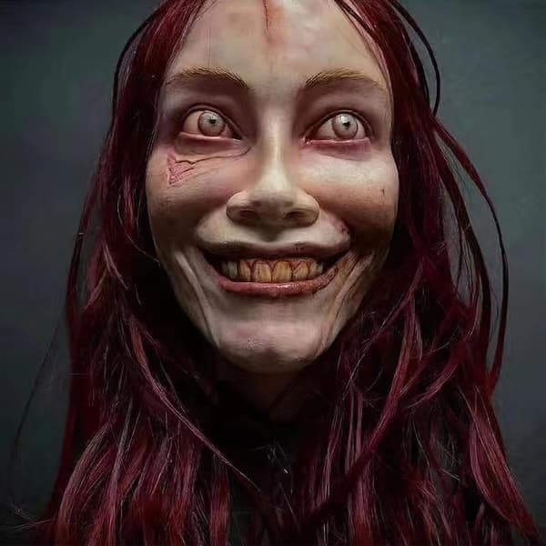 Movehii Halloween Latexmaske, Realistiske Skumle Halloween Kostymetilbehør for Halloweenfest Karneval Cosplay Rekvisitter