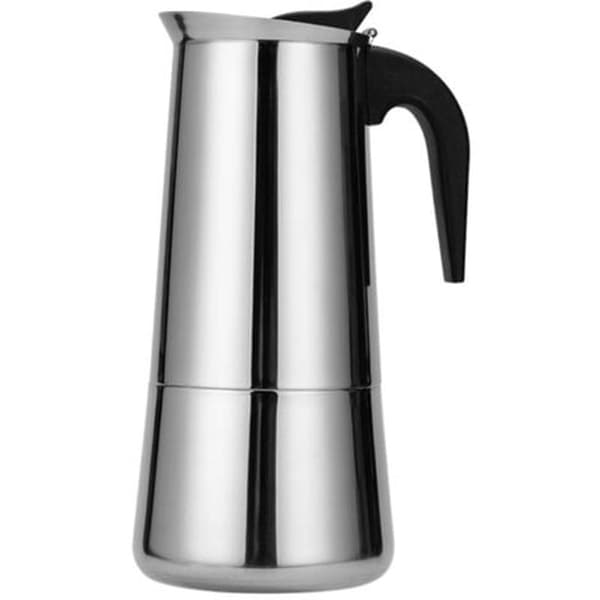12-kops italiensk kaffemaskine i rustfrit stål, egnet til alle typer kogeplader, 12 kopper