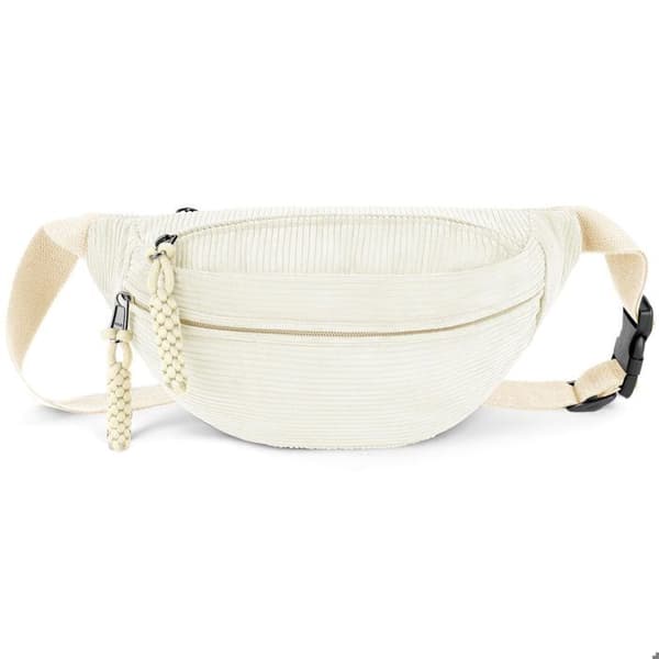 Naisten vakosamettinen vyölaukku, matkalaukku säädettävällä olkahihnalla, ihanteellinen ostoksille tai ulos menoon (beige)