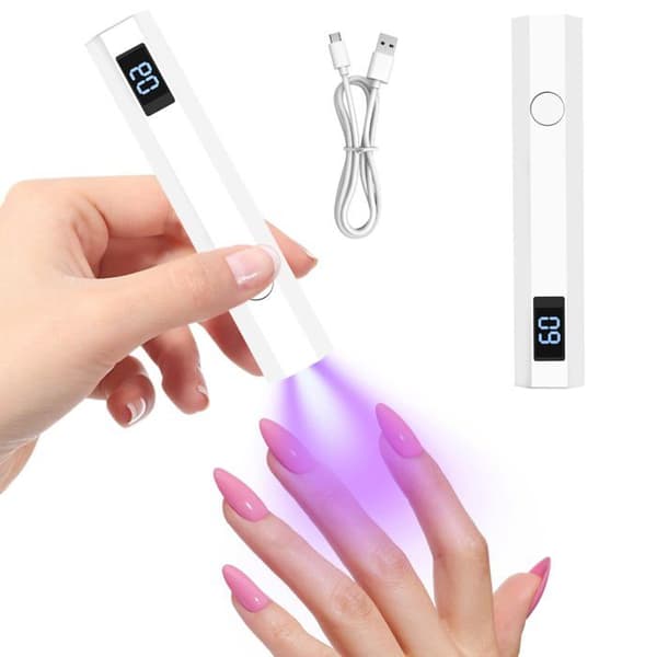 UV-geelikynsilamppu, kannettava mini-UV-LED-kynsilamppu USB-ladattavalla, kynsikuivain, kynsien kärjille ja liimalle, tekokynsille