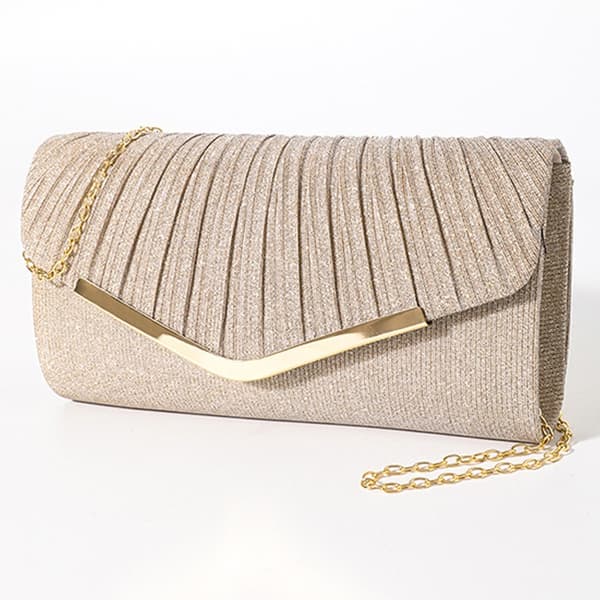 Dame aften taske - vintage taske - clutch - elegant håndtaske - fest-bryllup vintage skuldertaske (guld)