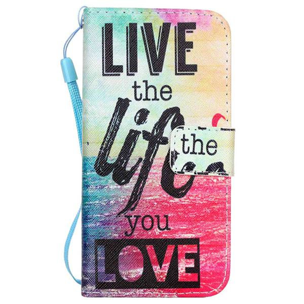 Kop Planboksfodral Iphone Se Live The Life You Love Fyndiq