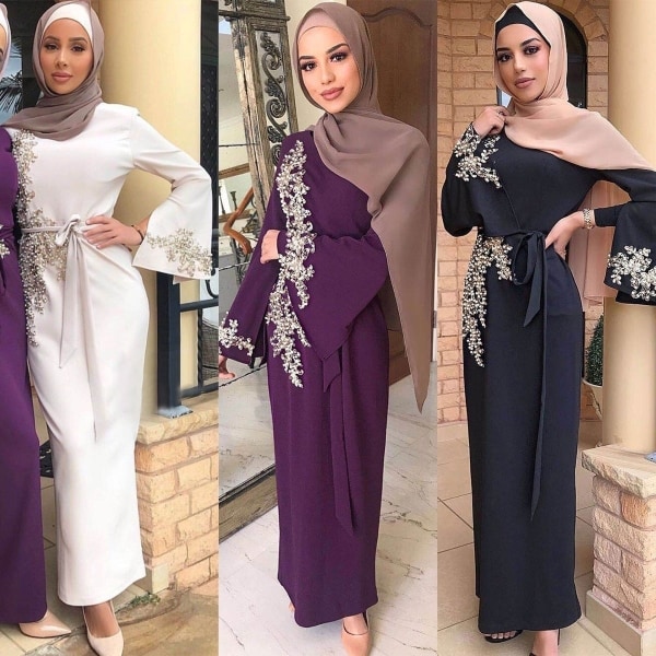 Women Abaya Dubai Muslim Hijab Dress Abayas Black 3xl