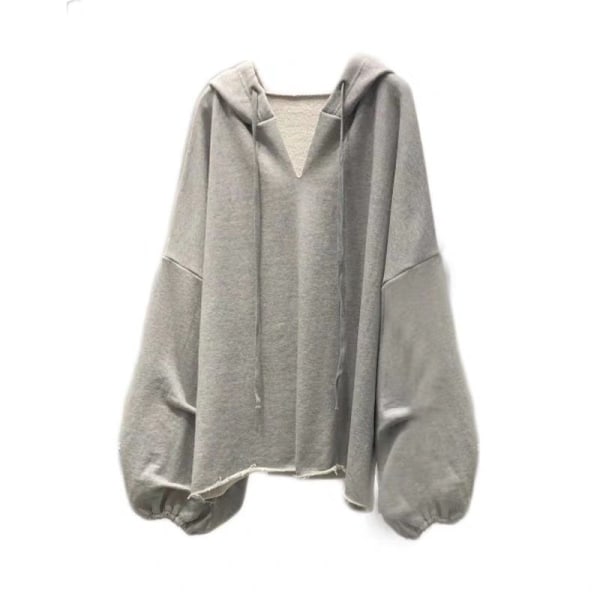 Womens Long Sleeve Loose Baggy Casual Pullover Jumpers Warm Coat Grey M