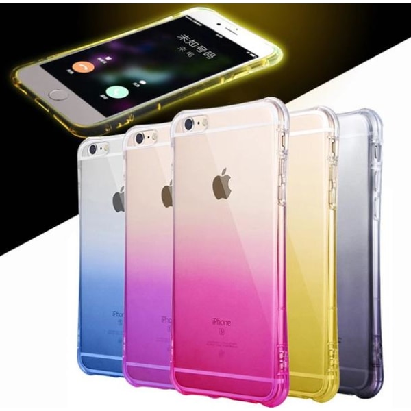 Iphone 6/6s- Elegant Ombre Silikonskal Med Extra Tjock Kant Rosa