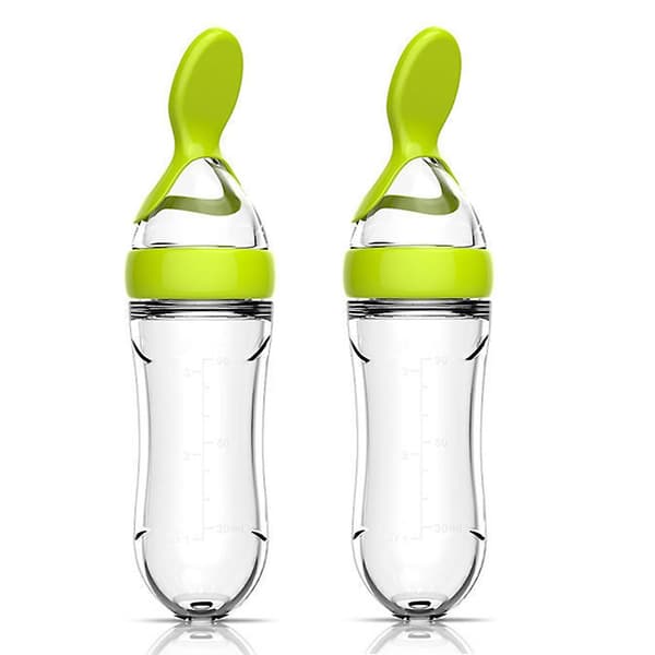 Baby Food Feeder Silikone Squeeze Fodringsske Småbørns Mad Feeder Dispenseringsske