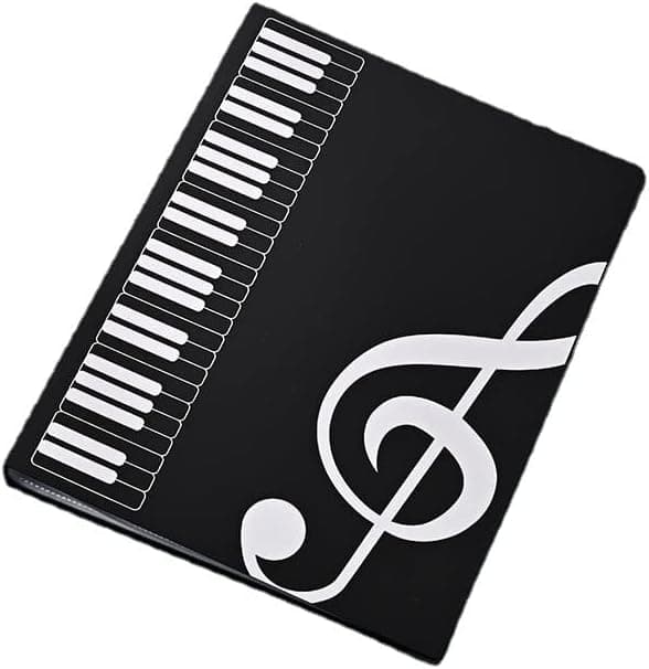 A4 Musikk Notemappe kormappe piano notepärm vanntett notemappe musikk organisasjonsmappe dokumentmappe svart