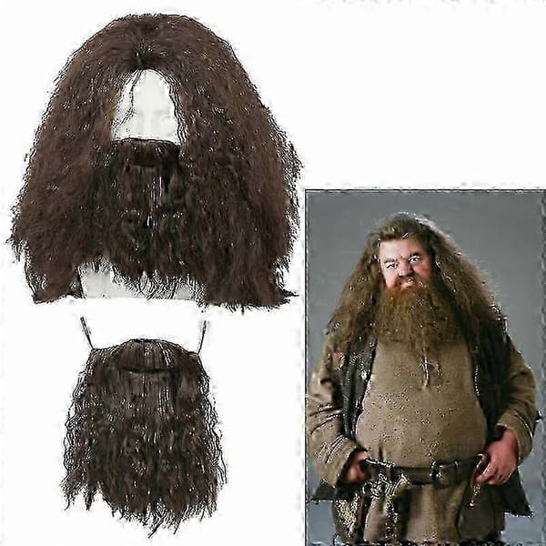 Hagrid Cosplay Peruukki Harry Asuste Rekvisiitta Parta Hiukset Halloween Hieno Juhla Xcoser