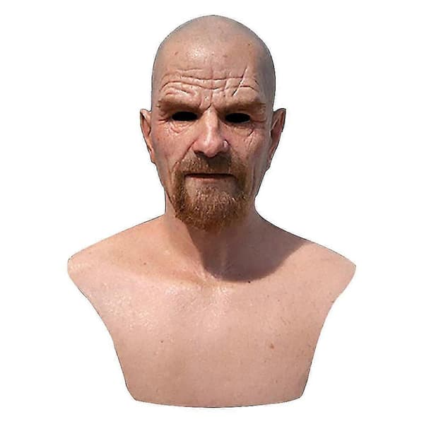 Realistisk Gammel Mann Maske Latex Halloween Cosplay Party Full Ansiktsmaske Hodeplagg