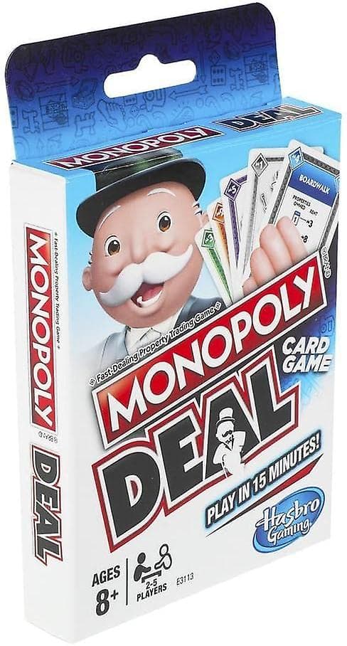 Monopoly Deal Hurtig Spillekort Spill For Familier, Barn Fra 8 År Og Opp Og 2-5 Spillere