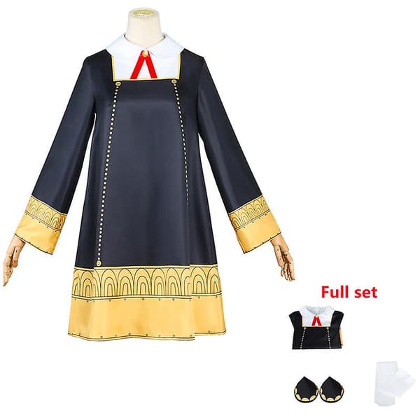 Voksen Barn Anime Spy Familie Anya Forger Kjole Cosplay Kostyme