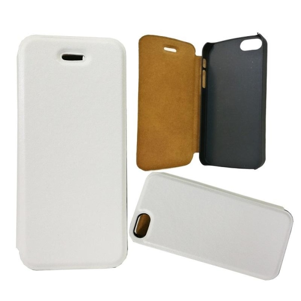 TechSolz Iphone 5/5s/se - Eco Læder Top Kvalitet Slim Cover Hvid White