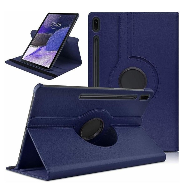 TechSolz Samsung Galaxy Tab S8 Plus 12,4" - Case 360° Roterbar Mørkeblå Dark Blue
