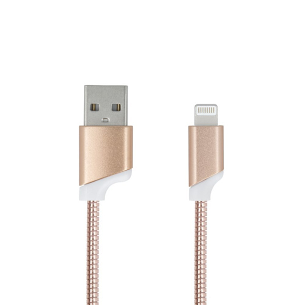 FOREVER Iphone Hurtig Opladning Lightning Kabel Til / Ipad - 2amp Pink Gold