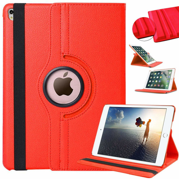 TechSolz Ipad Air 4. Generation / 5. 10,9" - Etui Kan Drejes 360 ° Rød Red