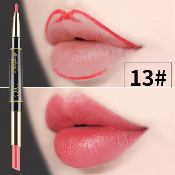 1pc Lipstick Pen Lip Liner Pencil Double Ended 13