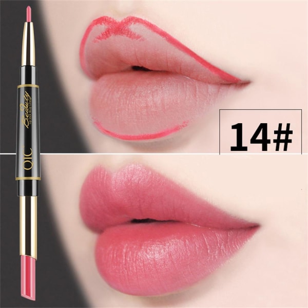 1pc Lipstick Pen Lip Liner Pencil Double Ended 14