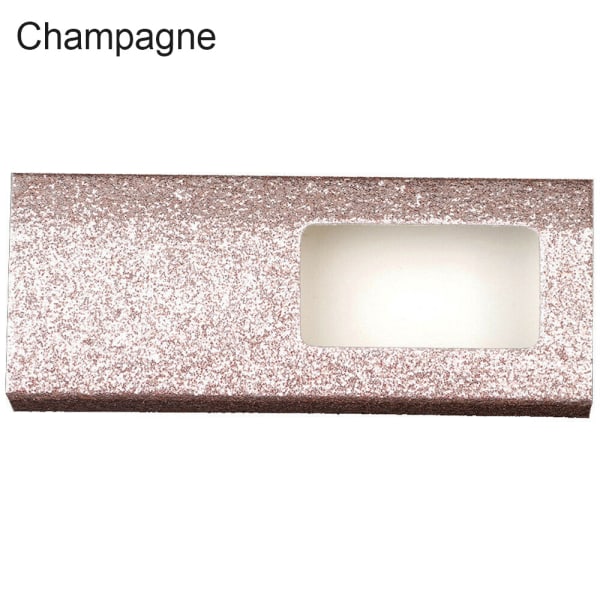 25pcs False Eyelash Case Storage Boxes Eye Lashes Box Champagne