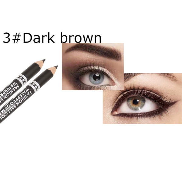 2pcs Eye Shadow&liner Pencil Eyebrow Pen Eyeliner Gel 03