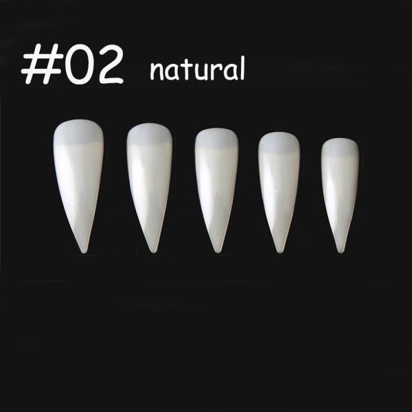 600pcs False Nail Art Tips Acrylic Uv Gel Manicure Tools Natural