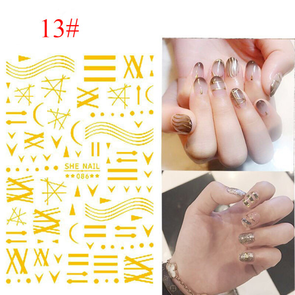 Hyuna Style Nail Stickers Colorful Flower Small Fresh 13