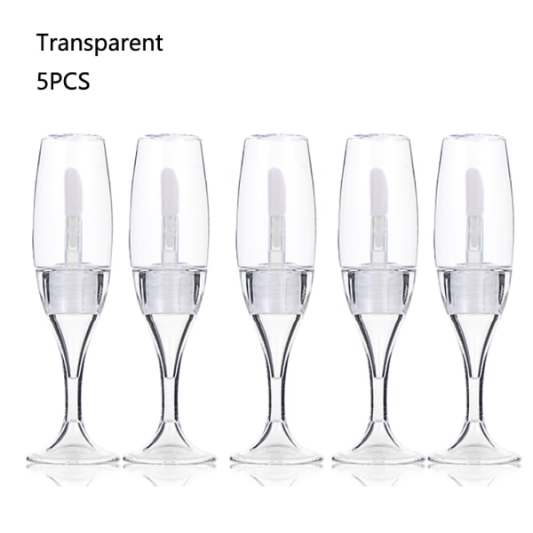 Lip Gloss Tubes Balm Base Sample Bottle Transparent 5pcs
