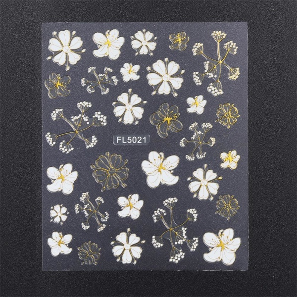 Nail Art Adhesive Stickers Flower Geometry Design Fl5021